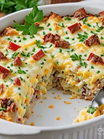 Egg and Biscuit Breakfast Casserole