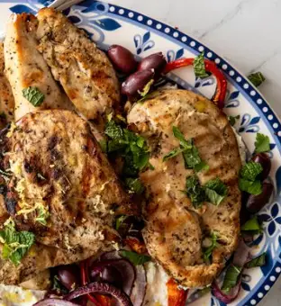 Grilled Greek Chicken meal