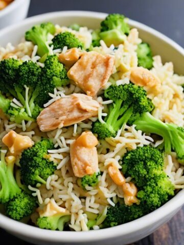 Cheesy Broccoli Chicken & Rice