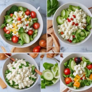 Indulge in the creamy goodness and vibrant flavors of our Cottage Cheese Salad, a refreshing twist on the classic side dish. Packed with wholesome ingredients and bursting with freshness, this salad is a delightful addition to any meal or gathering. 