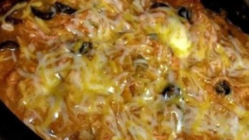 Crock Pot Chicken Enchilada Casserole