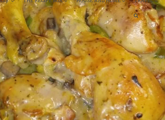 Baked Chicken Legs with Cream of Mushroom