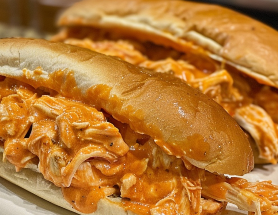 Slow Cooker Buffalo Chicken Sandwiches recipe