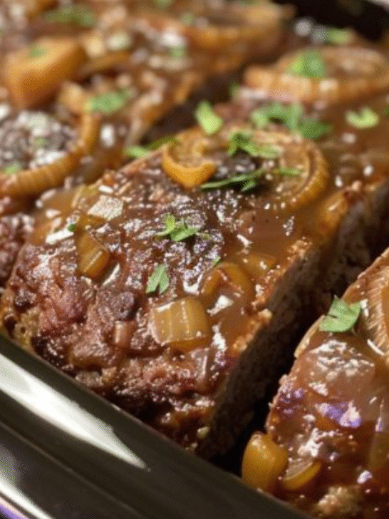 Slow Cooker French Onion Meatloaf
