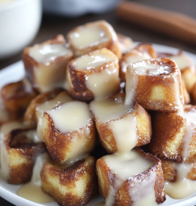 Cinnamon Roll French Toast Bites