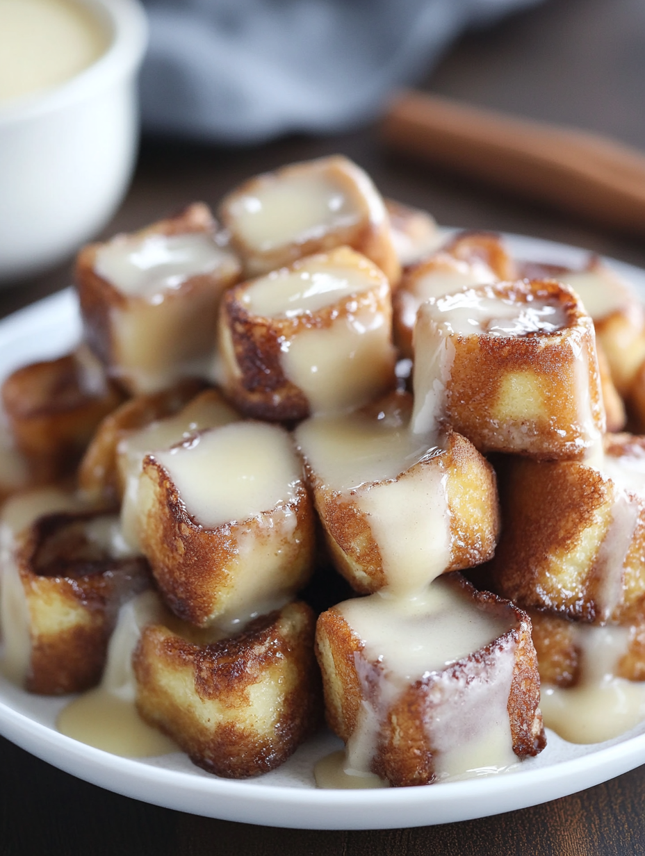 Cinnamon Roll French Toast Bites