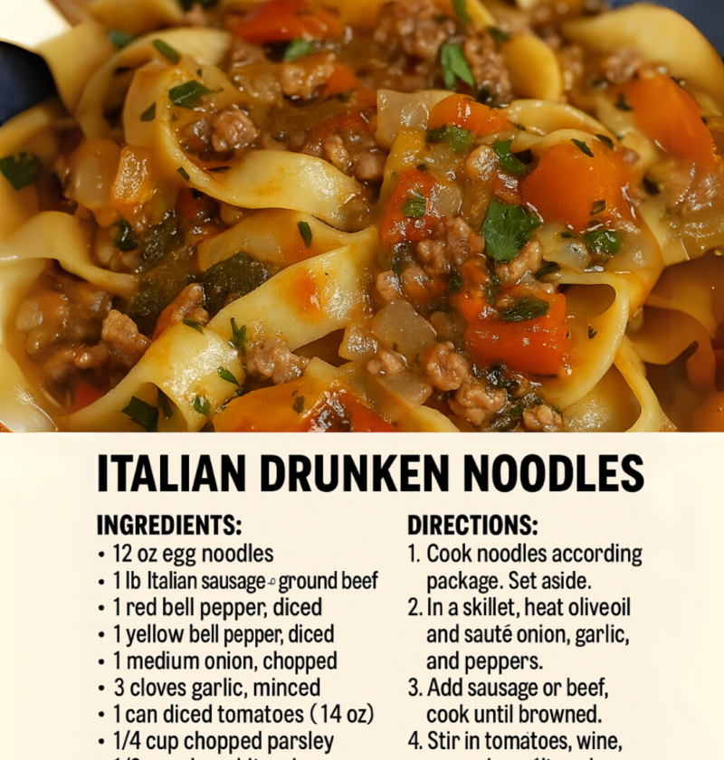 Italian drunken noodle Italian drunken noodle
