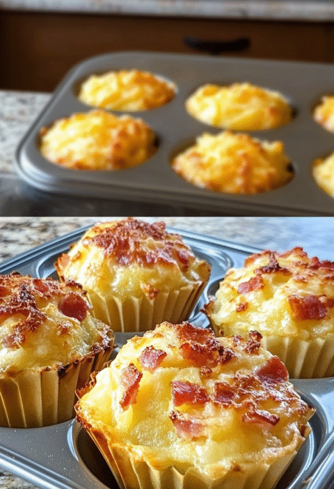 Cheesy Bacon Potato Muffins