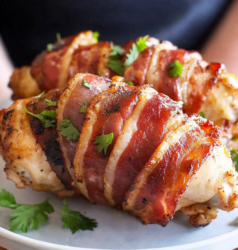 Crispy Bacon-Wrapped Chicken: A Savory Delight for Bacon Lovers!