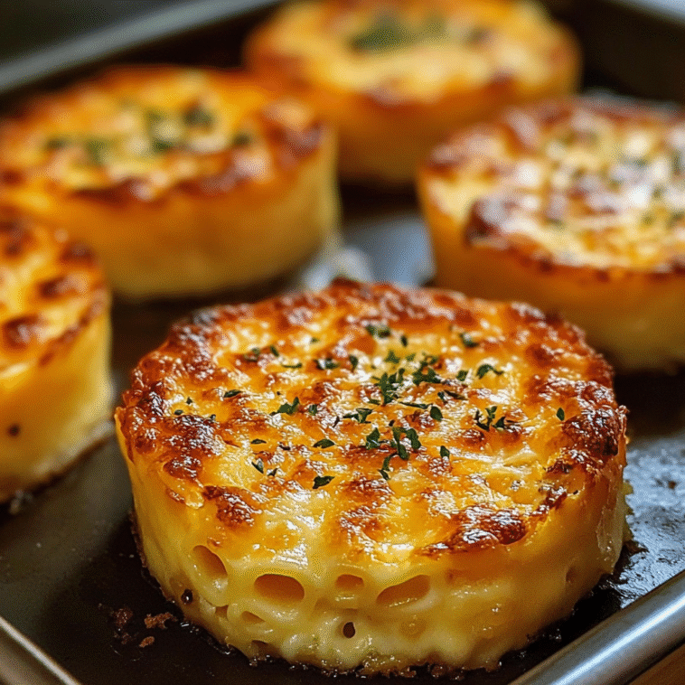 Baked creamy macaroni and cheese rounds