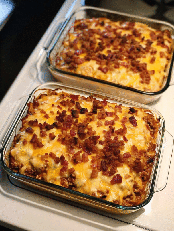 Cheesy Loaded Meatloaf Casserole