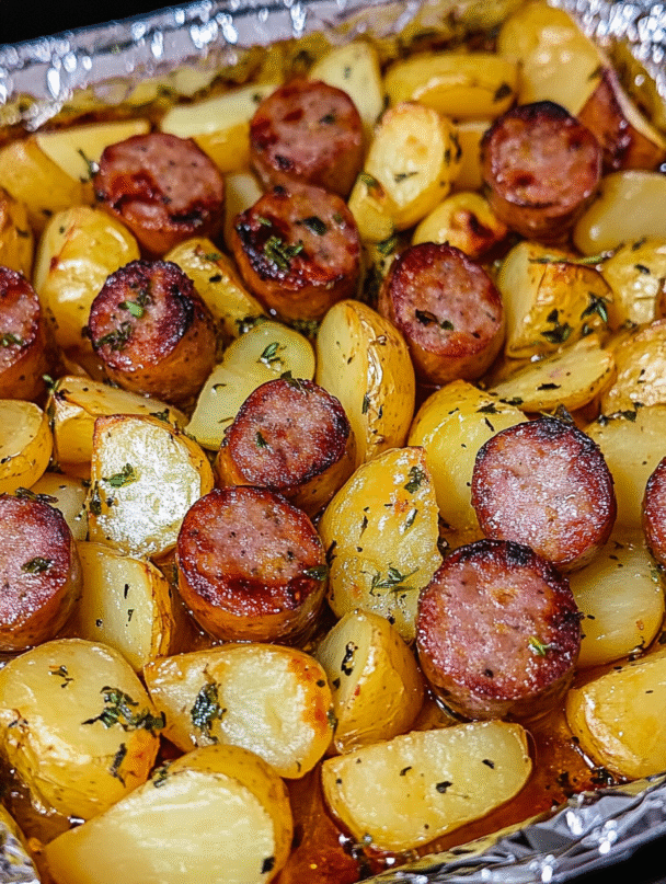 Oven-Roasted Potatoes and Sausage Bake