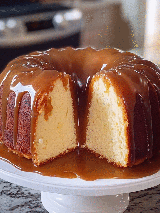 Caramel Cream Cheese Pound Cake