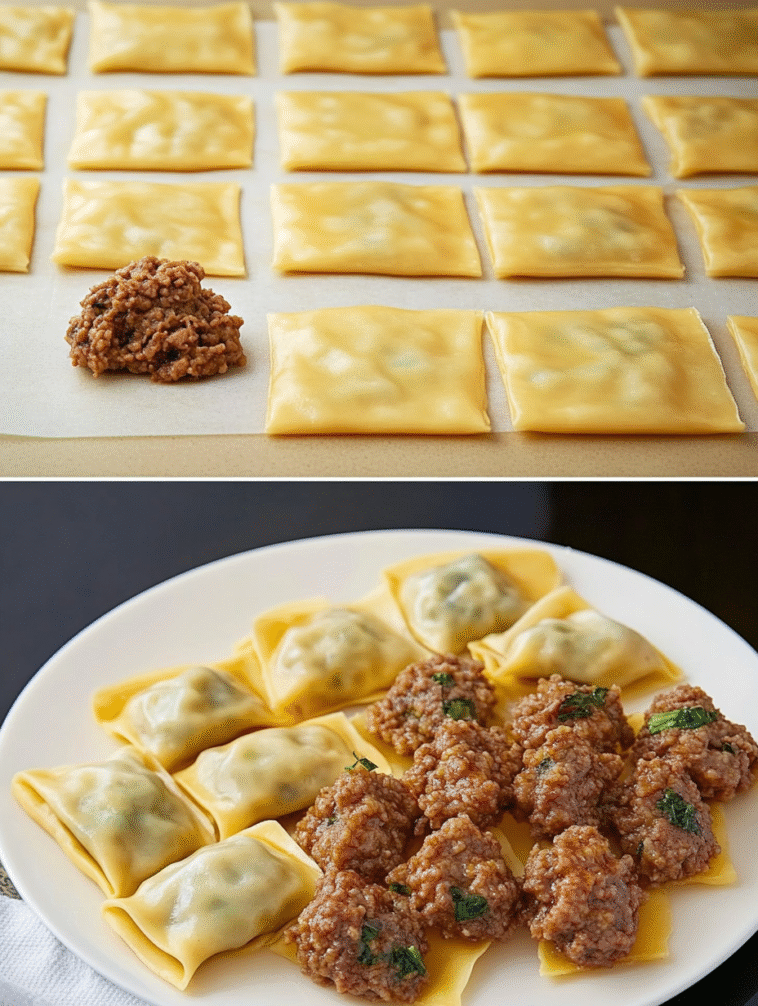 Crispy Meat-Filled Dumpling Rolls