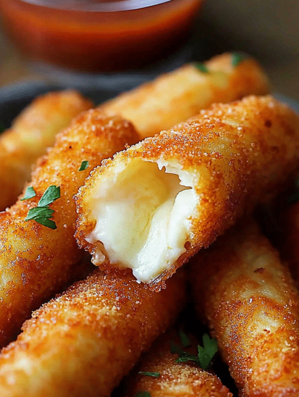 Crispy Fried Mozzarella Sticks