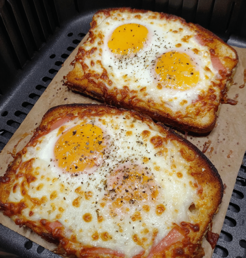 Air Fryer Cheesy Egg Toast