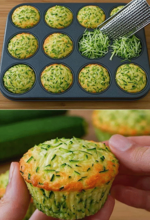 Zucchini, Potato, Carrot & Cheese Muffins