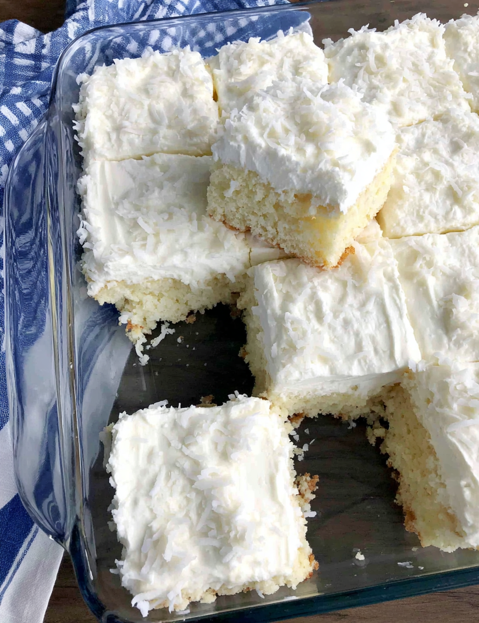 Fluffy Coconut Cream Cake Squares – Coconut Lover’s Delight!