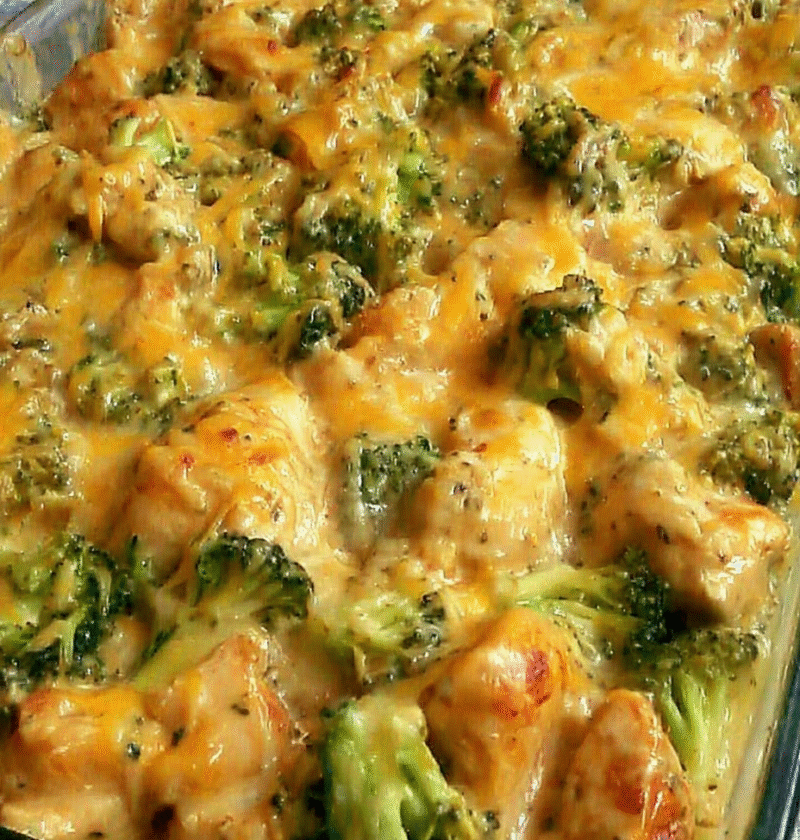 SKINNY CHICKEN BROCCOLI CASSEROLE