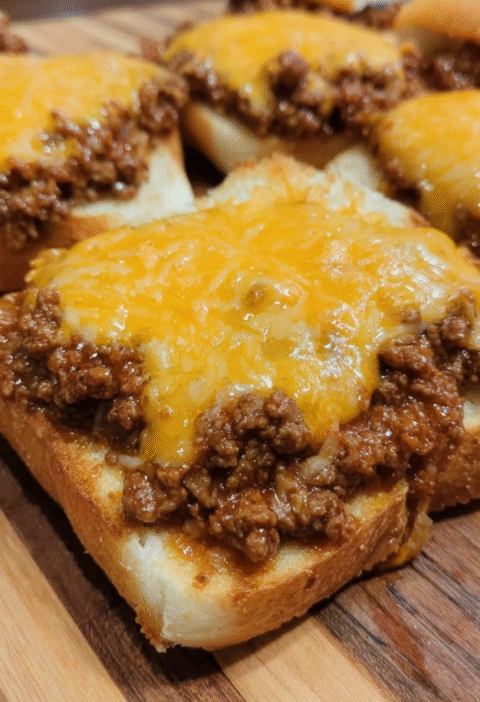Toasts Sloppy Joe au pain Texas