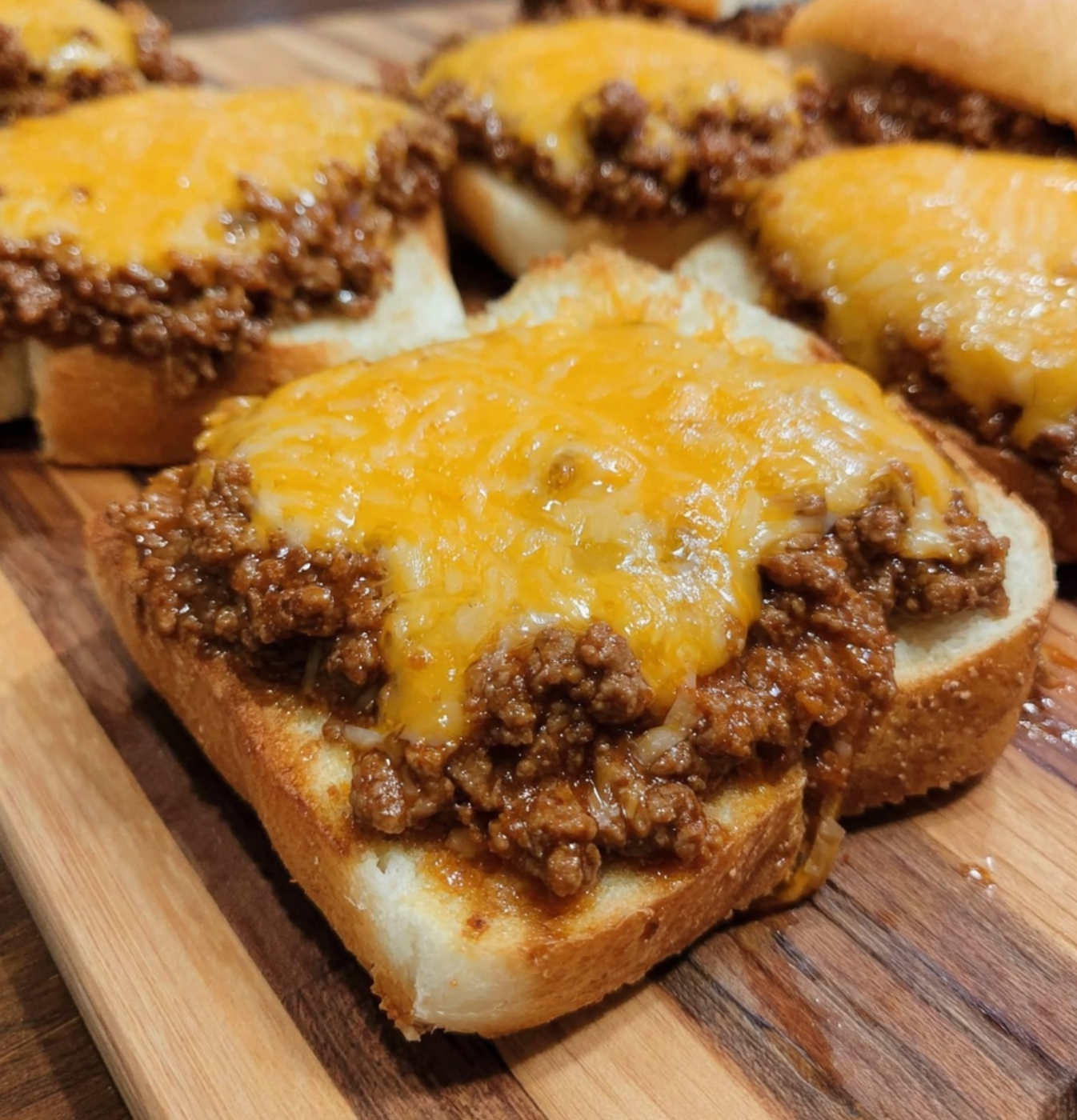 Toasts Sloppy Joe au pain Texas