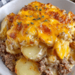 Cheesy Hamburger Potato Casserole
