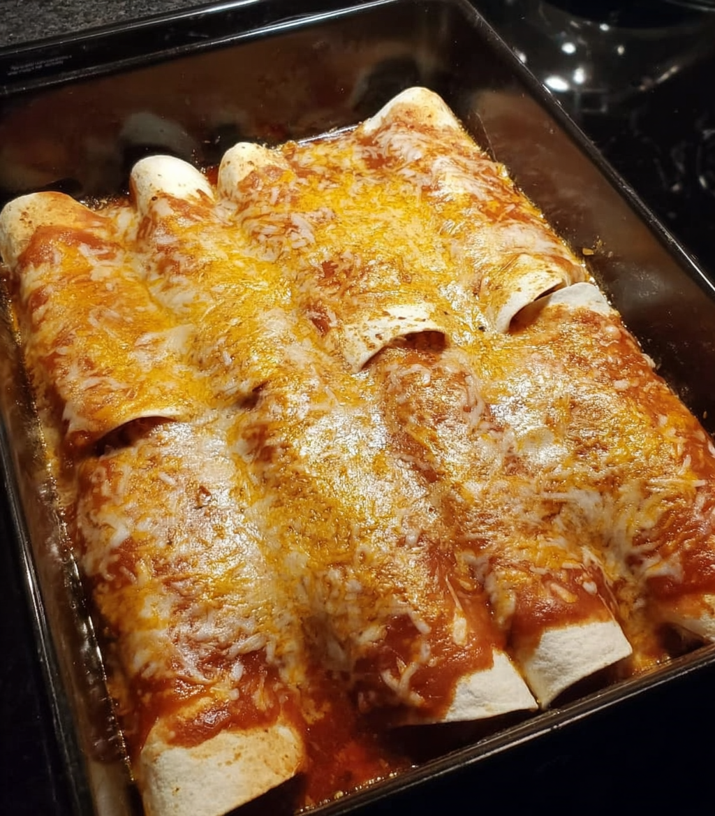 20-Minute Creamy Chicken Enchiladas Recipe