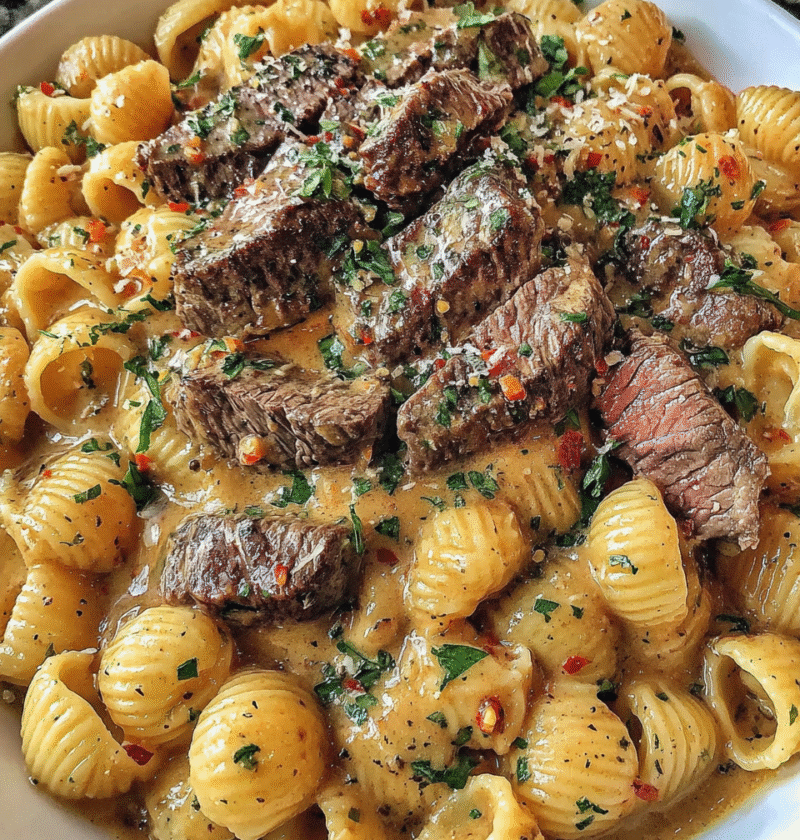 Creamy Paprika Steak Shells