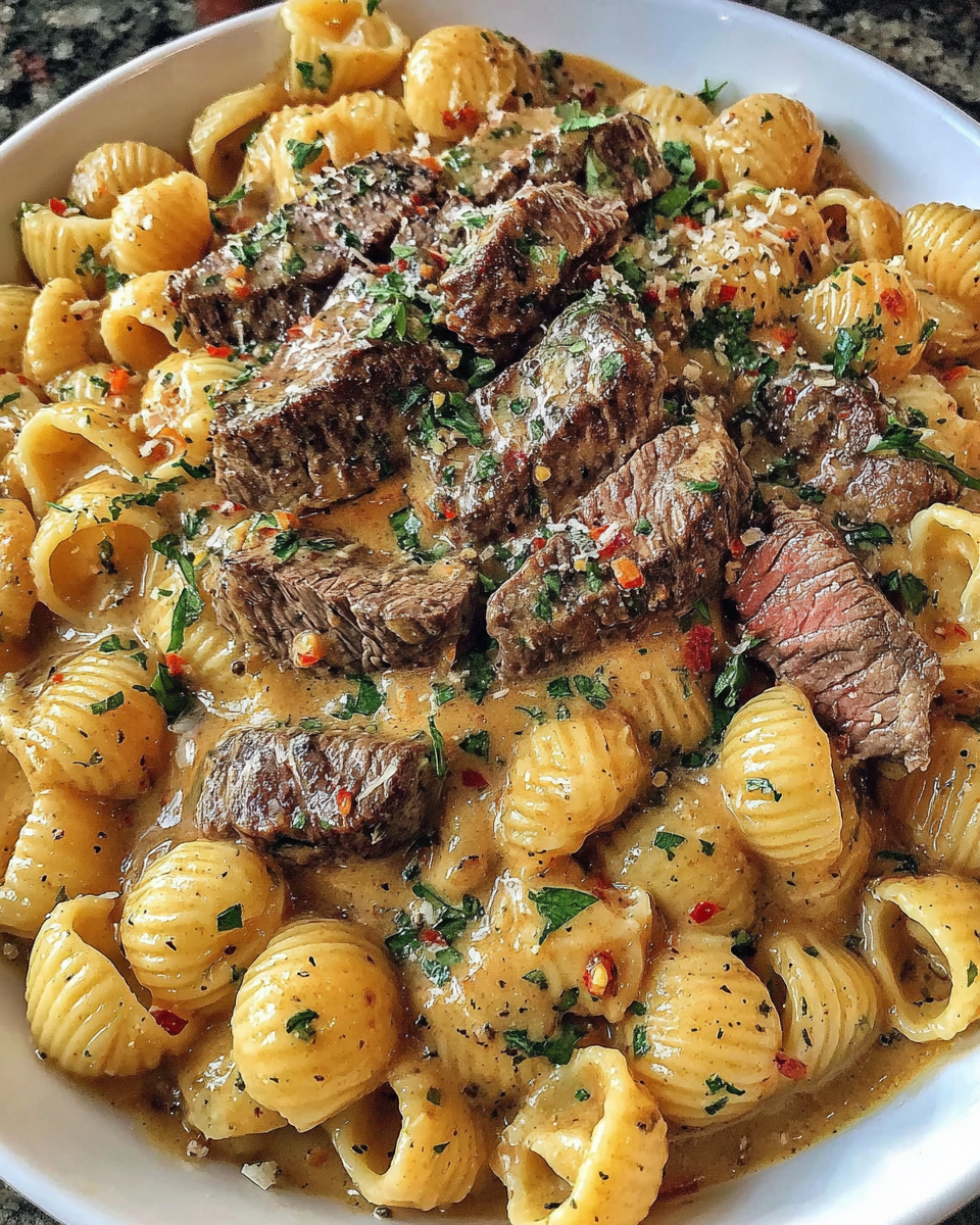 Creamy Paprika Steak Shells