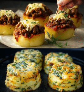 Stuffed Mashed Potato Nests