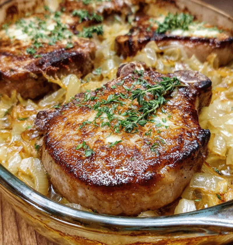 Pork Chop and Sauerkraut Casserole