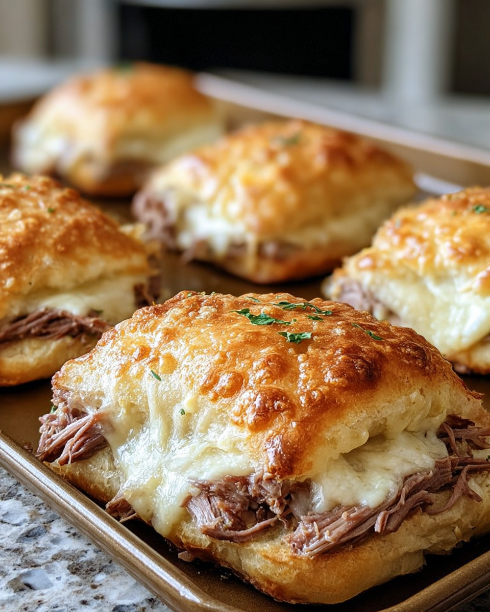 Baked French Dip Biscuits