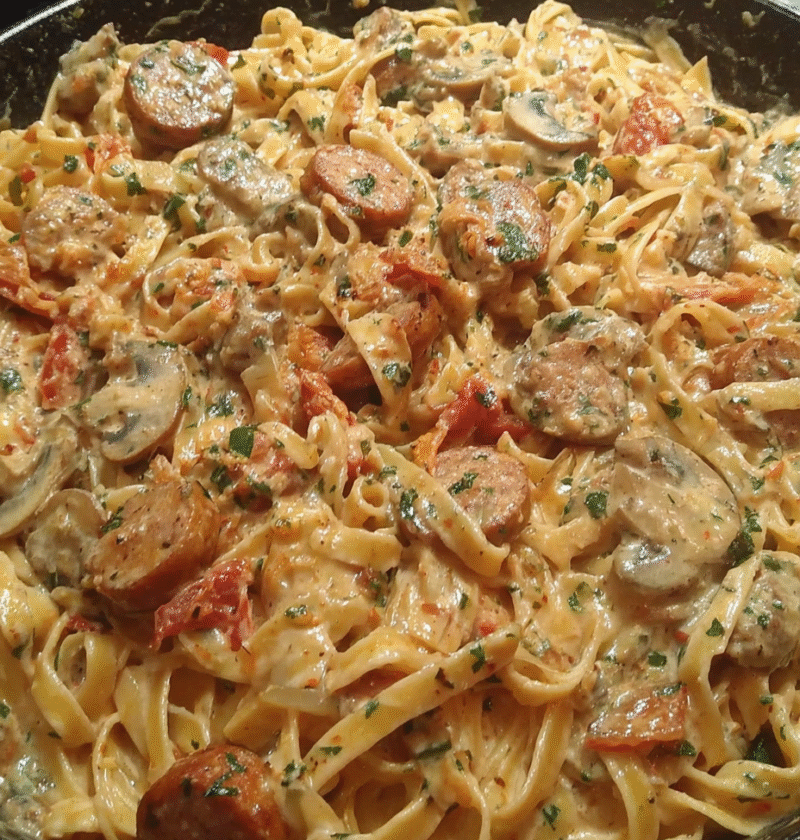 Cajun Shrimp Pasta with Sausage