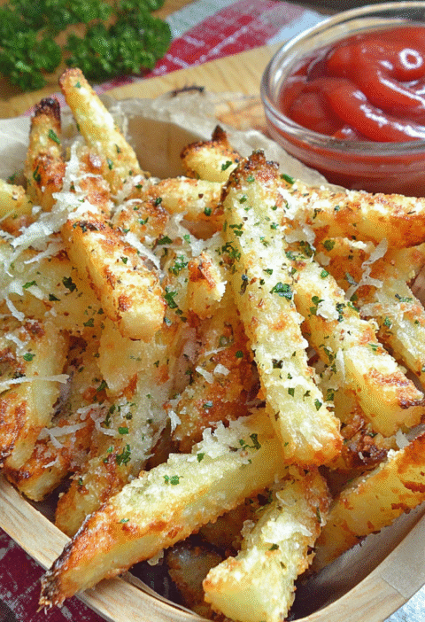 Baked Garlic Parmesan Potato Wedges