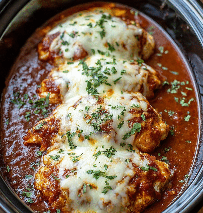 Slow Cooker Cheesy Mozzarella Chicken Slow Cooker Cheesy Mozzarella Chicken