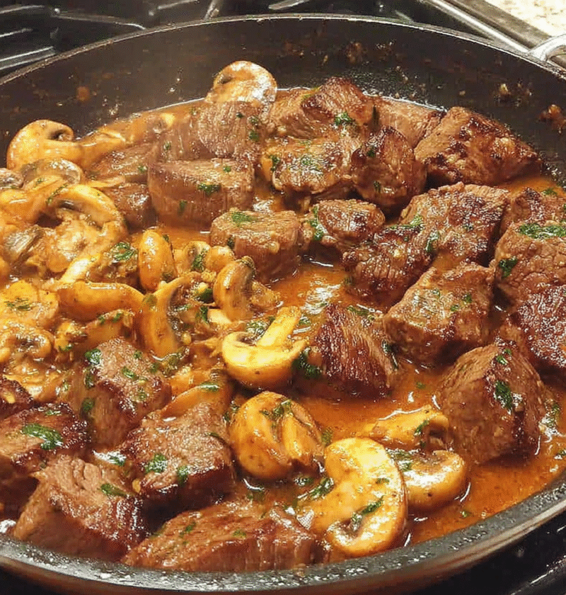 Beef Tips with Mushroom Gravy