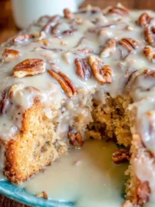 Butter Pecan Praline Poke Cake