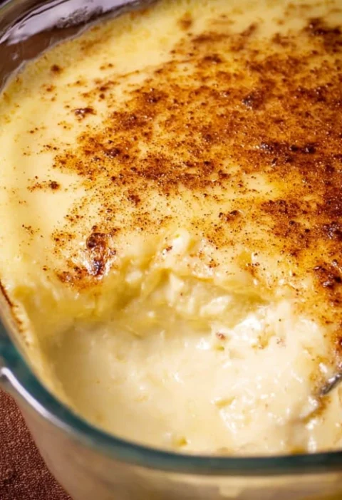 Classic Amish Baked Custard with Vanilla & Nutmeg