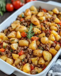Ground beef and vegetable casserole