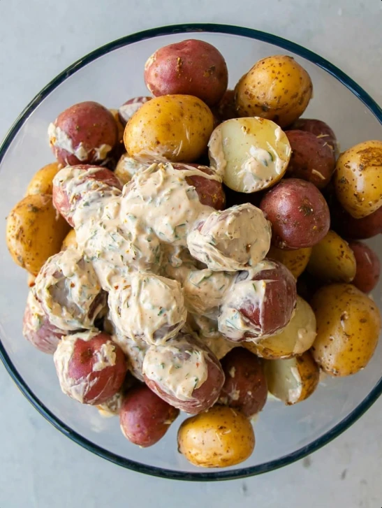 Mayonnaise Roasted Potatoes