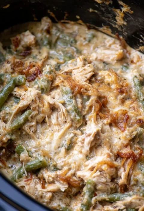 6-Ingredient Slow Cooker Chicken and Stuffing