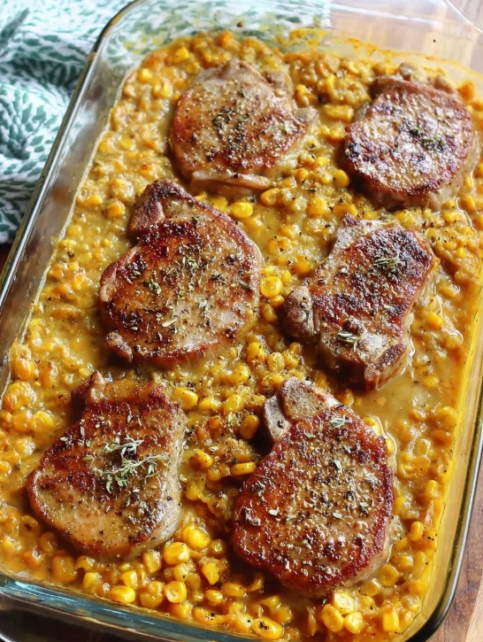 Creamed Corn Pork Chops