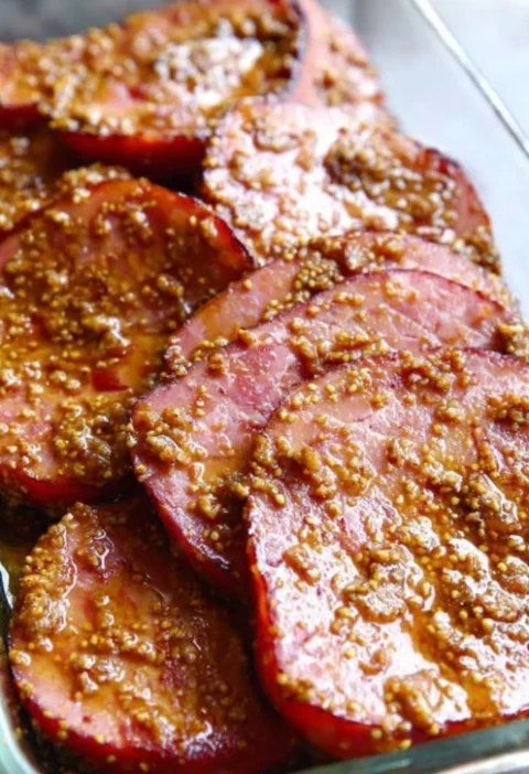 Old-Fashioned Farmhouse Honey Mustard Ham Steaks