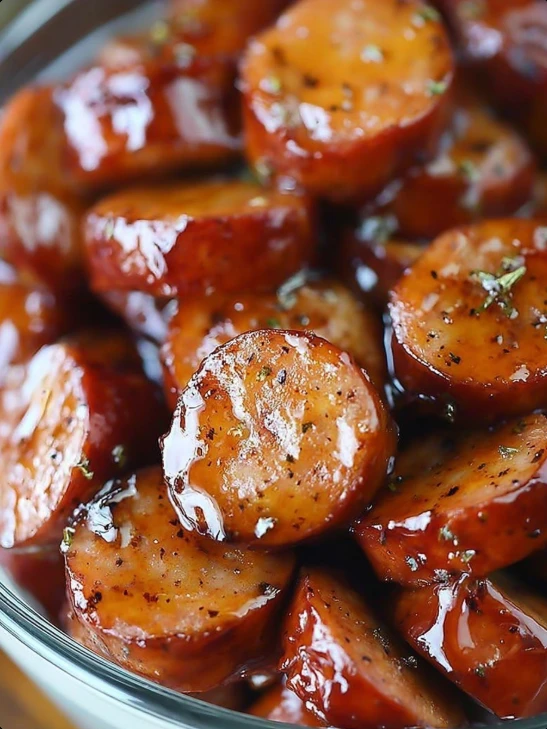 Slow Cooker Honey Mustard Kielbasa Bites