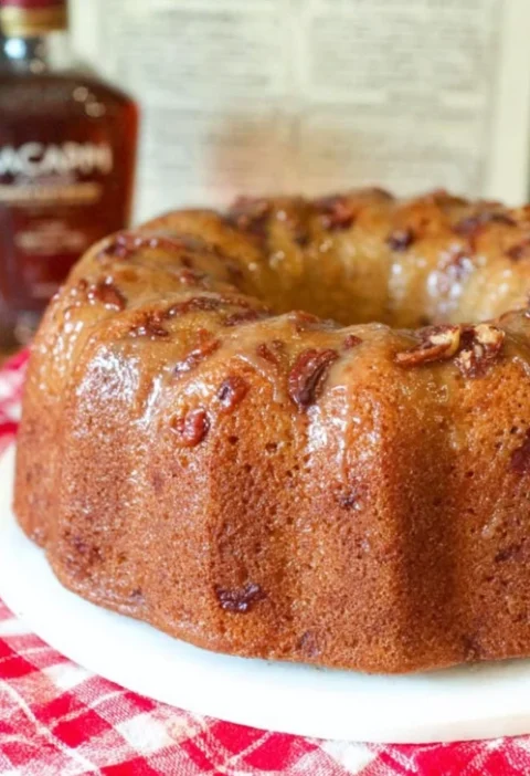 Retro 1970s Kitchen Bacardi Rum Cake