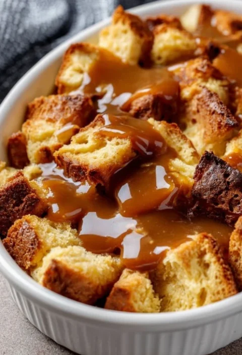 Southern 4-Ingredient Bourbon-Caramel Bread Pudding