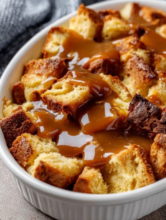 Southern 4-Ingredient Bourbon-Caramel Bread Pudding
