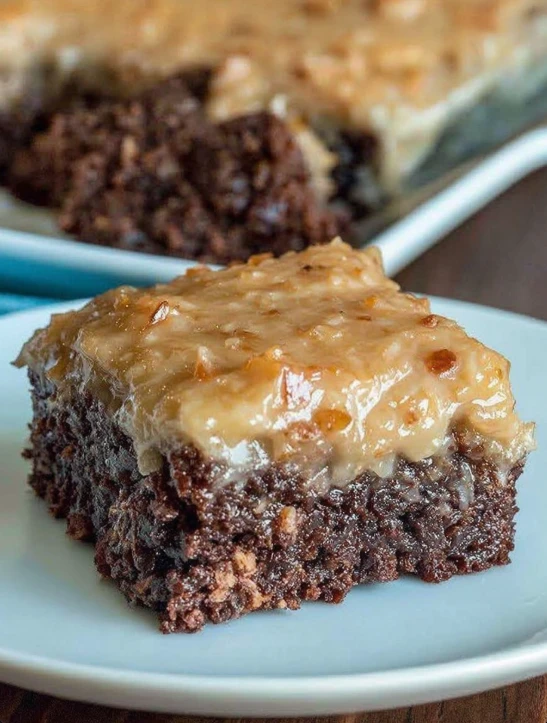 German Chocolate Poke Cake