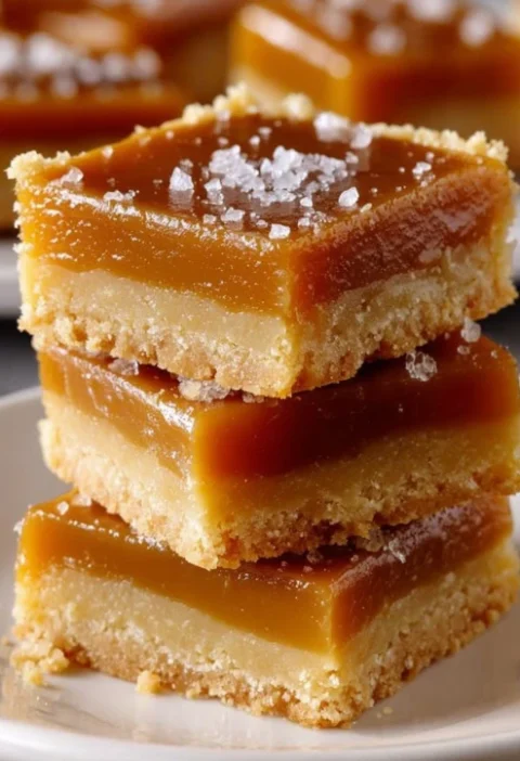 Salted Caramel Shortbread Bars