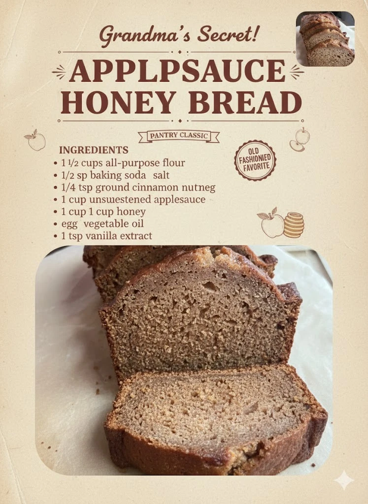 Applesauce Honey Bread